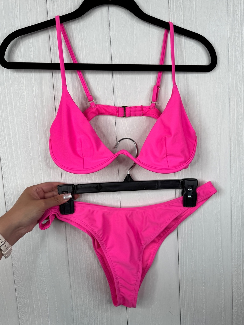 Betty Jade Bright Pink Unlined Underwire Bikini Set – Sexy Swimwear M/L